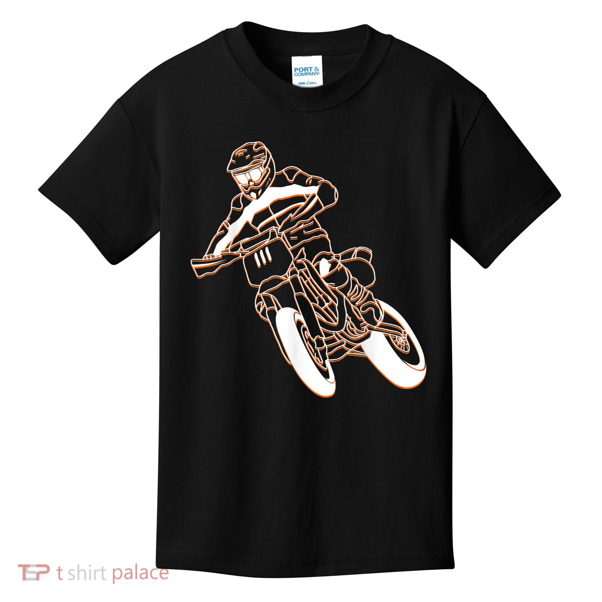 Supermoto Motorcycle Motocross Rider Racing Kids T-Shirt