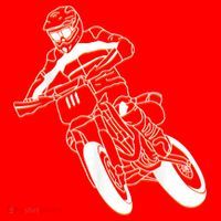 Supermoto Motorcycle Motocross Rider Racing Santa Hat thumb 1