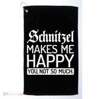 Schnitzel Makes Me Happy You Not So Much Schnitzel Golf Towel thumb 0