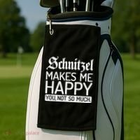 Schnitzel Makes Me Happy You Not So Much Schnitzel Golf Towel thumb 2