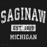 Saginaw Michigan Mi Vintage Sports T-Shirt thumb 7