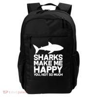 Sharks Make Me Happy You Not So Much Backpack thumb 0