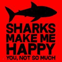 Sharks Make Me Happy You Not So Much Santa Hat thumb 1