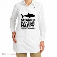 Sharks Make Me Happy You Not So Much Apron thumb 2