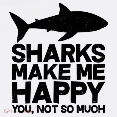 Sharks Make Me Happy You Not So Much Urban Oversized Heavyweight T-Shirt