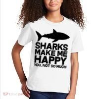 Sharks Make Me Happy You Not So Much Kids T-Shirt thumb 2