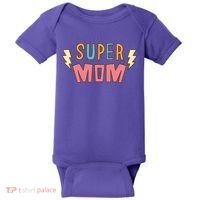 Super Mom Mothers Day Baby Bodysuit thumb 0
