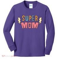 Super Mom Mothers Day Kids Long Sleeve Shirt thumb 0
