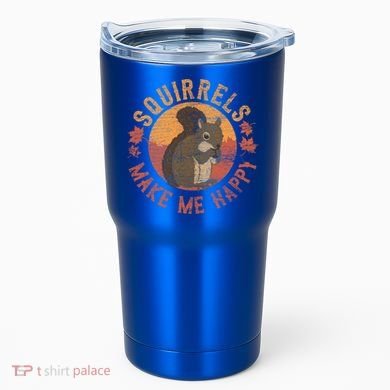 Squirrels Make Me Happy Vintage Squirrel Cute Gift Tumbler