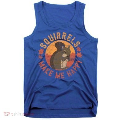Squirrels Make Me Happy Vintage Squirrel Cute Gift Tank Top