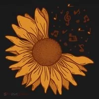 Sunflower Musical Notes Doggie Tank thumb 4