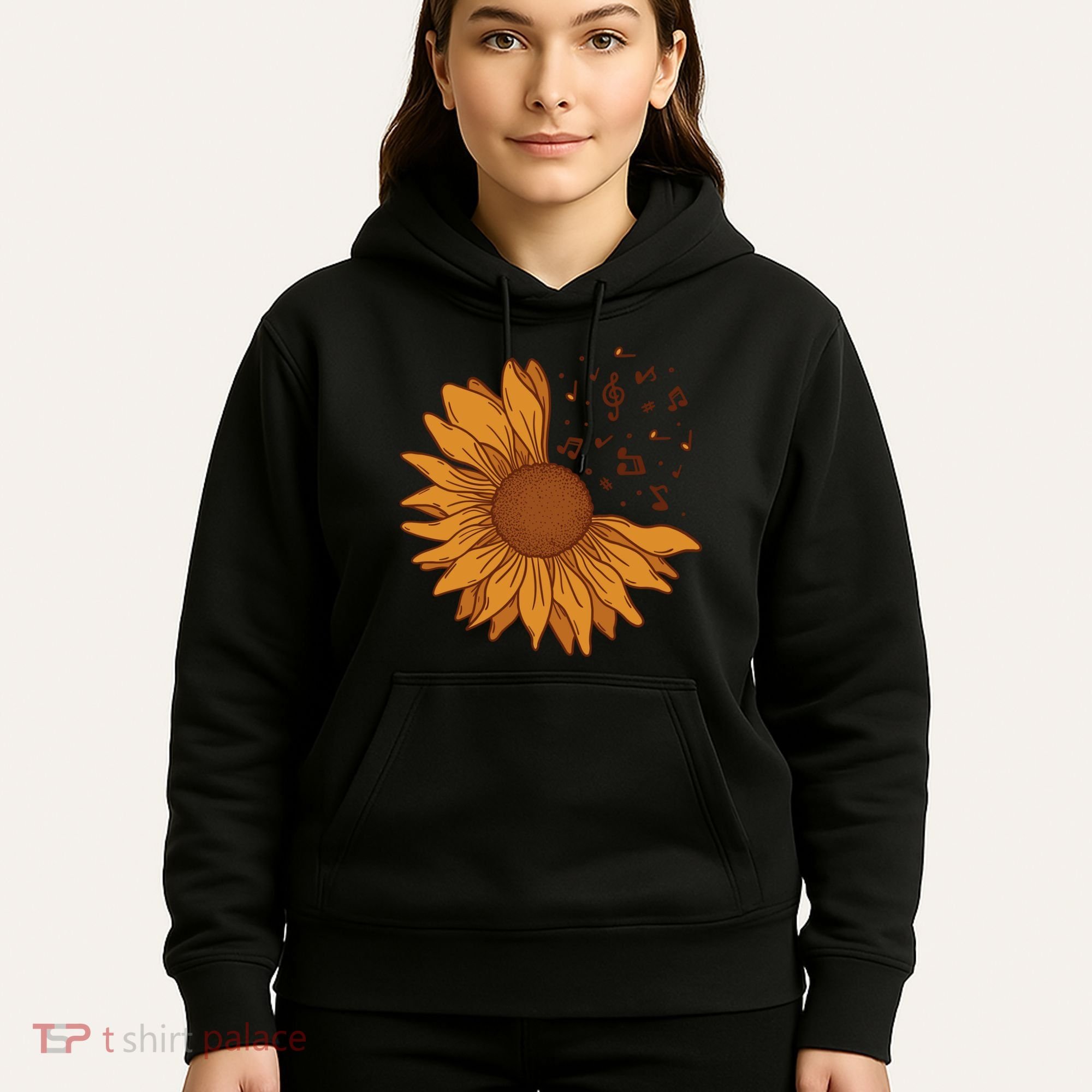 Sunflower Musical Notes Hoodie