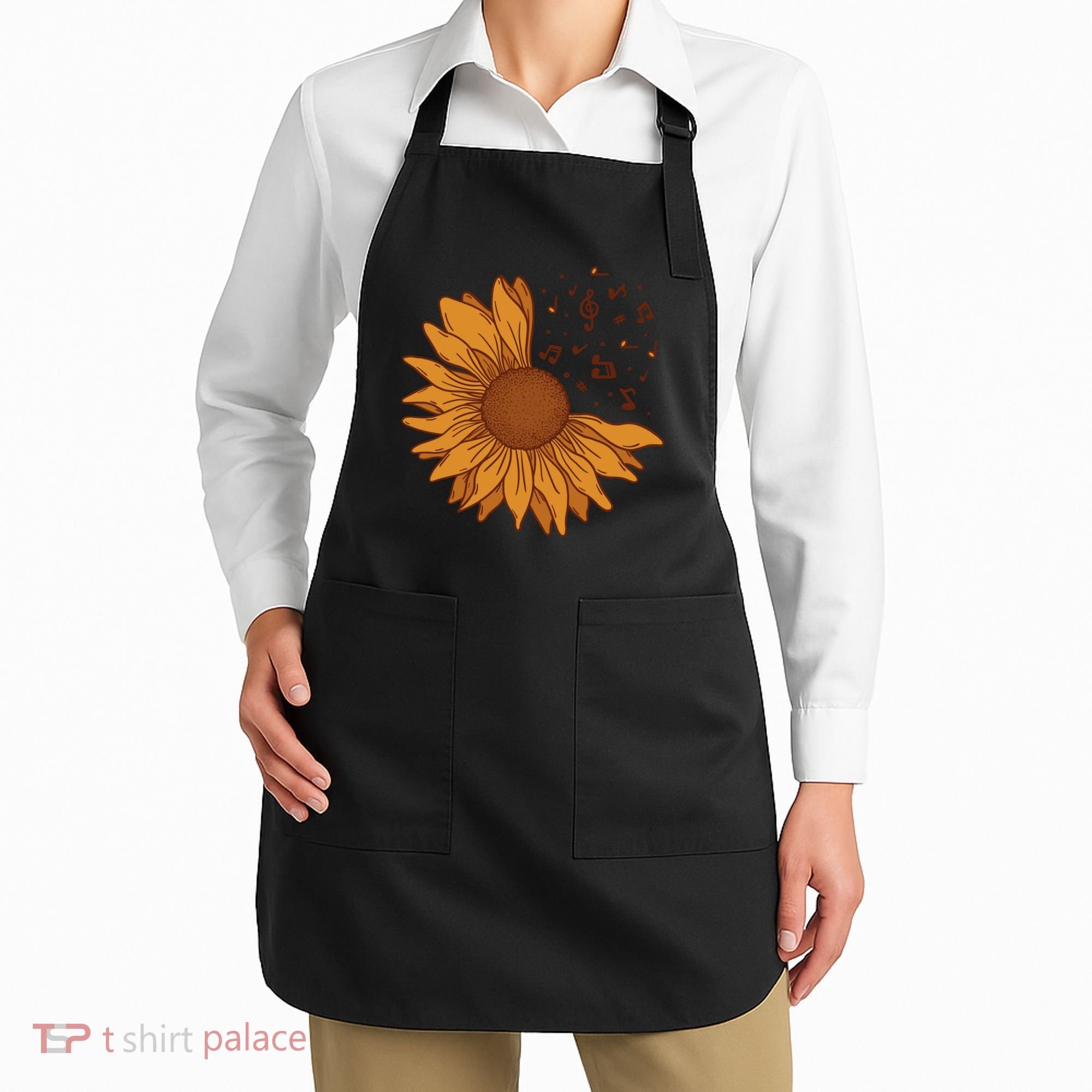 Sunflower Musical Notes Apron