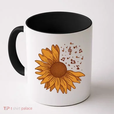 Sunflower Musical Notes Coffee Mug