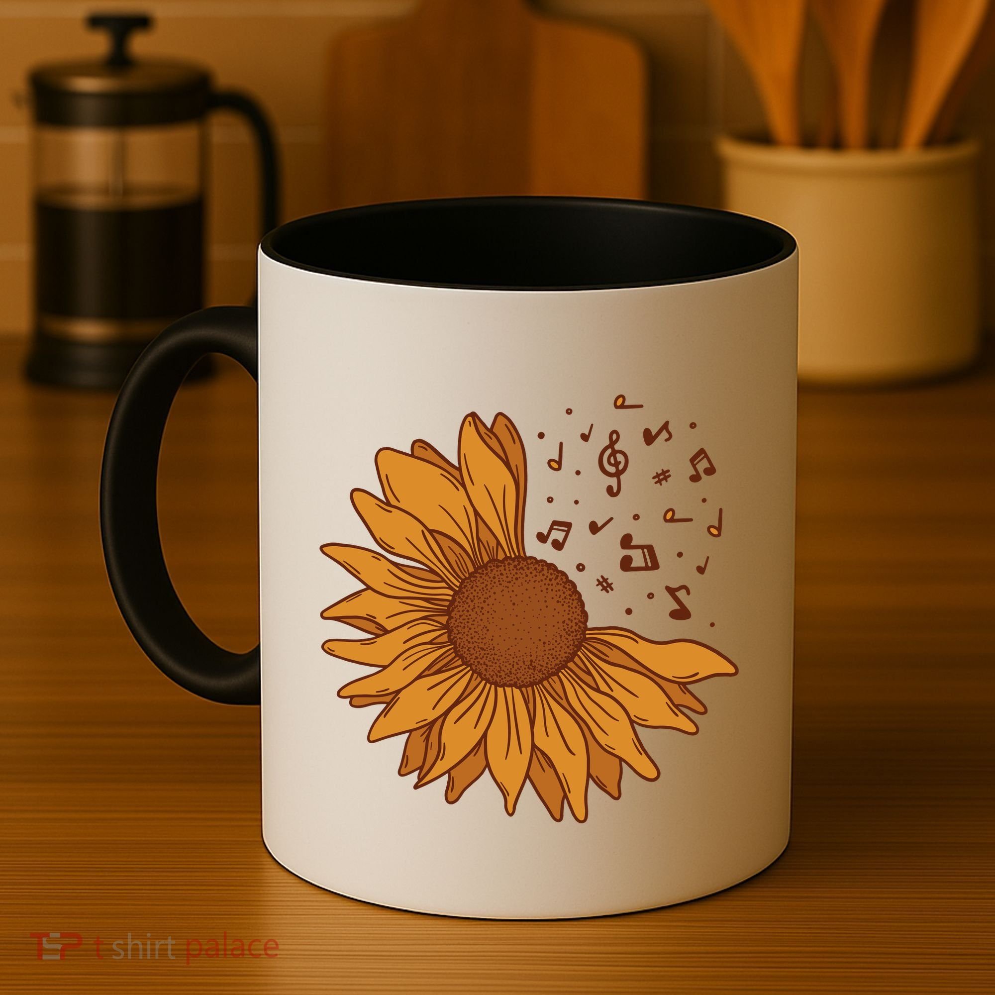 Sunflower Musical Notes Coffee Mug