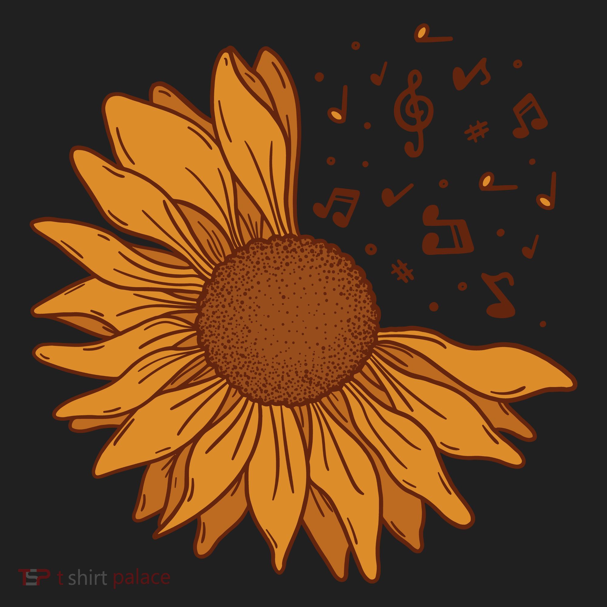 Sunflower Musical Notes Beanie