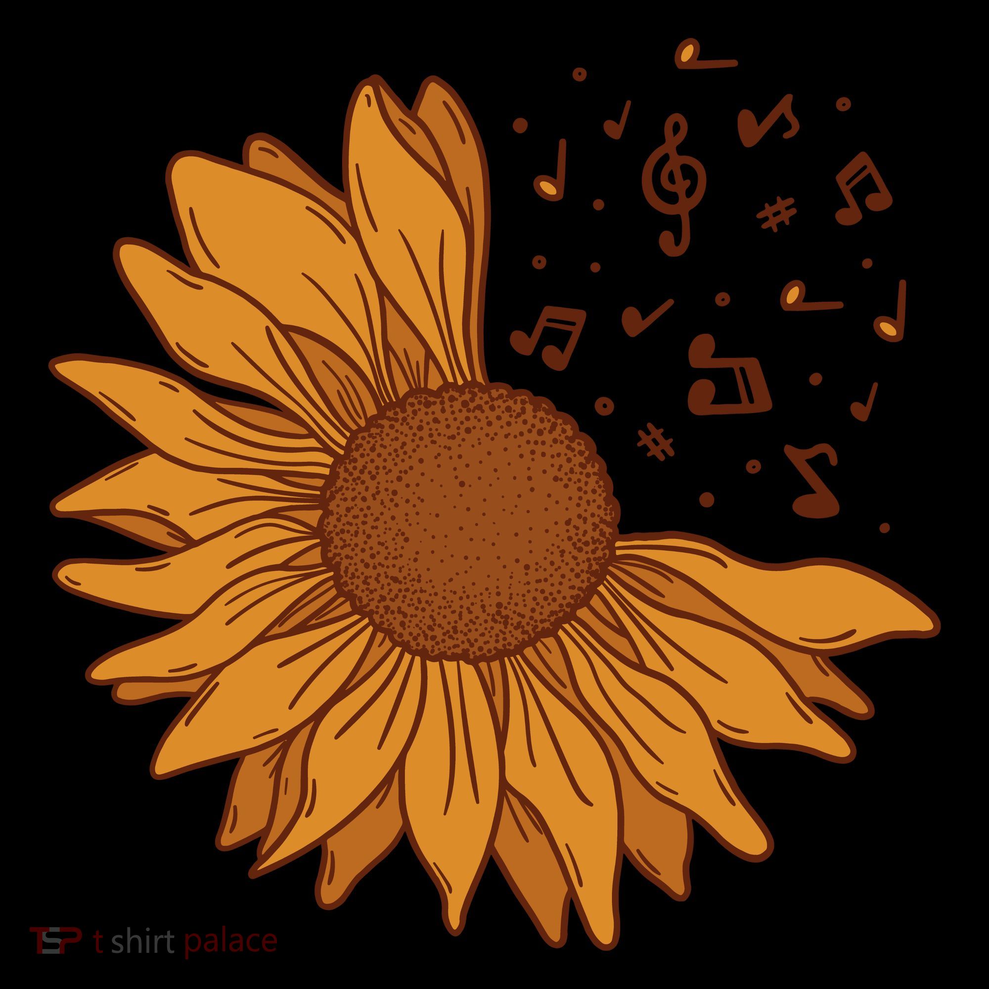 Sunflower Musical Notes Coaster
