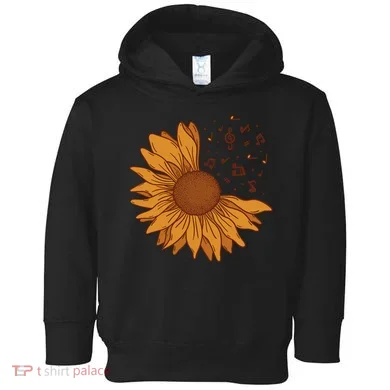 Sunflower Musical Notes Toddler Hoodie