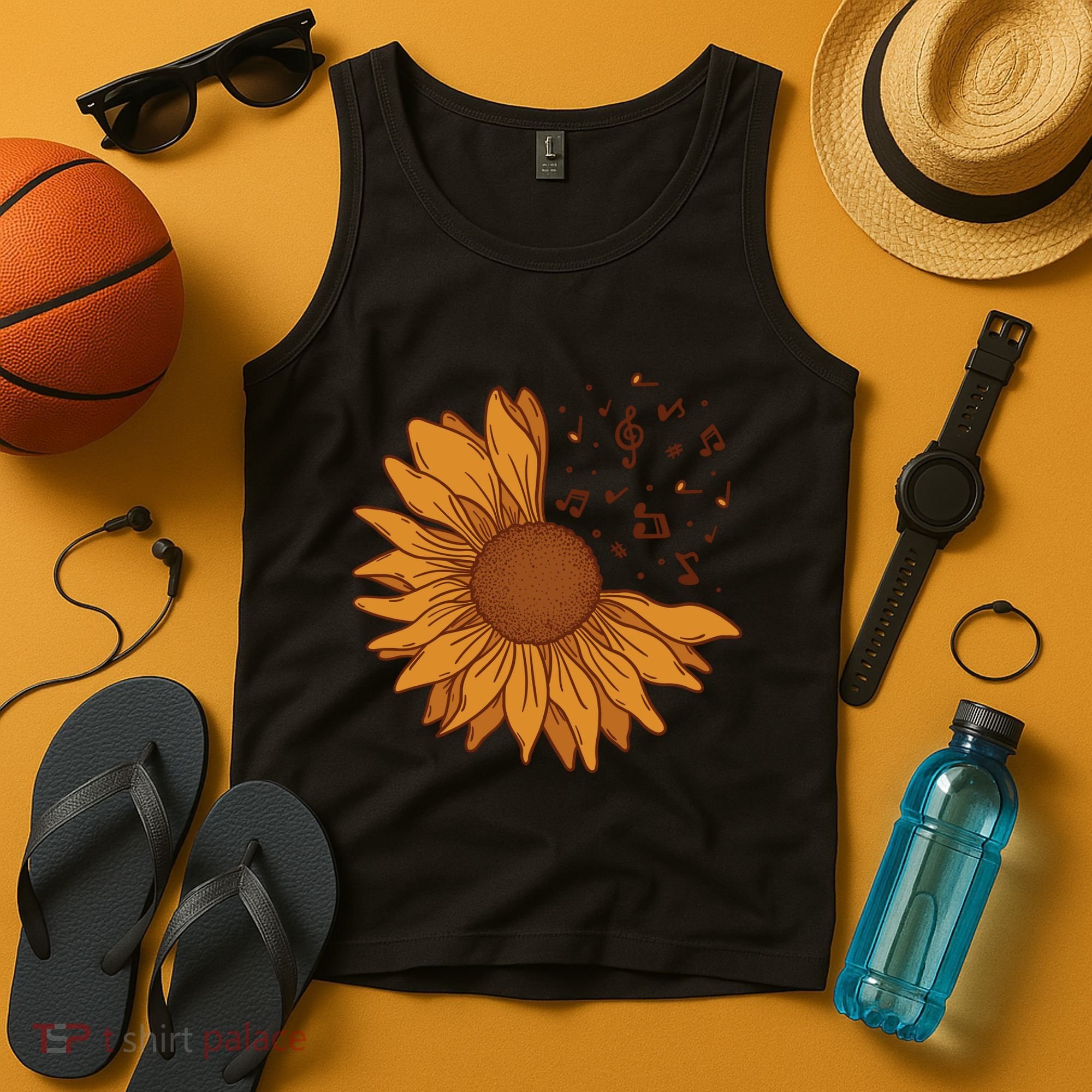 Sunflower Musical Notes Tank Top