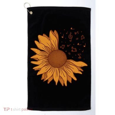 Sunflower Musical Notes Golf Towel