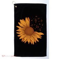 Sunflower Musical Notes Golf Towel thumb 0