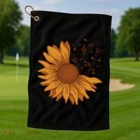 Sunflower Musical Notes Golf Towel thumb 1