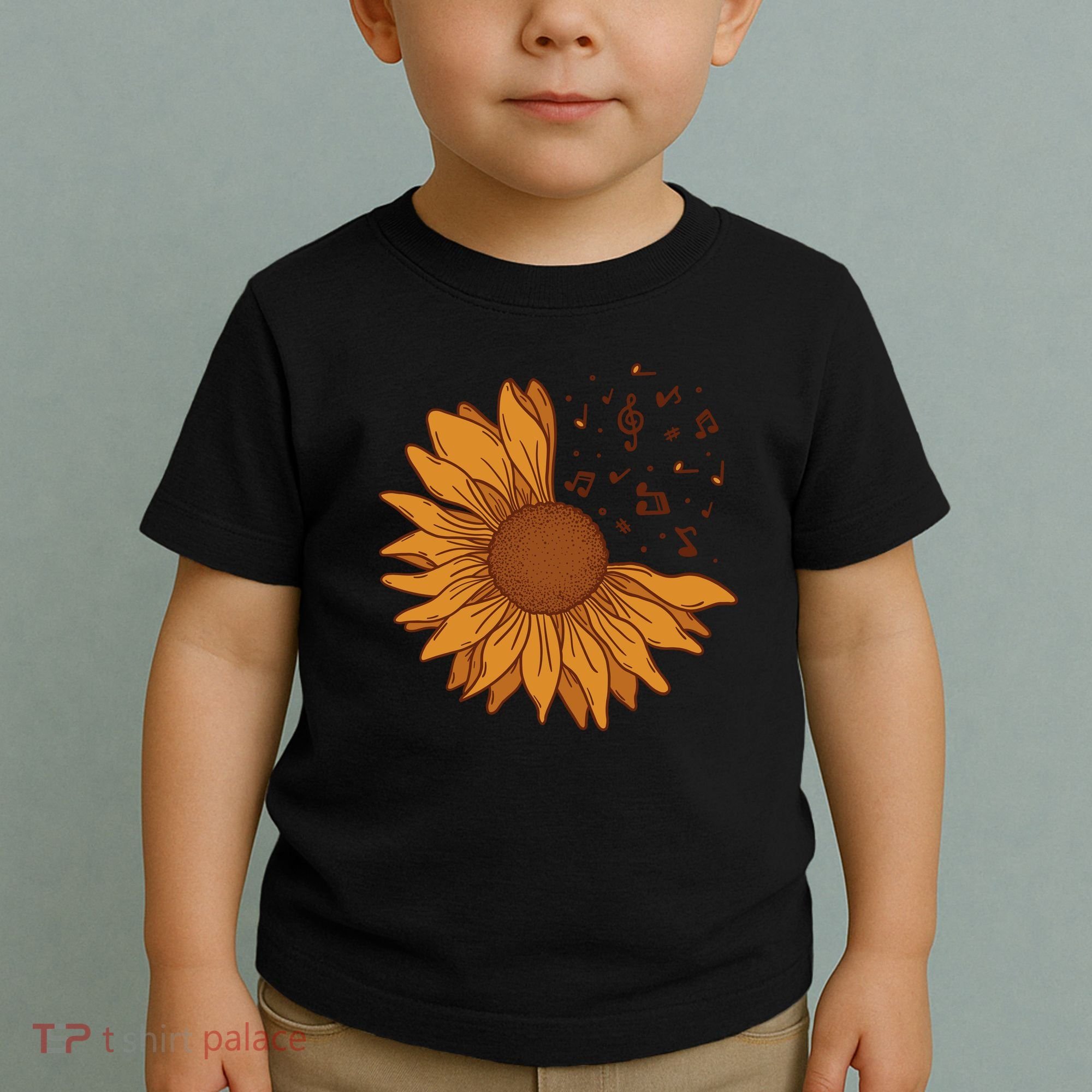 Sunflower Musical Notes Toddler T-Shirt