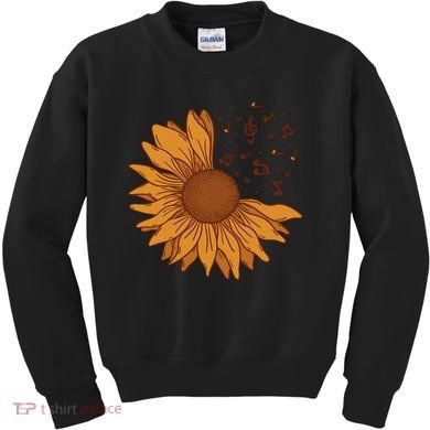 Sunflower Musical Notes Kids Sweatshirt