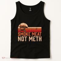 Smoke Meat Not Meth Brisket Bbq Grill Tank Top thumb 2