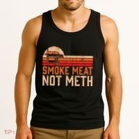 Smoke Meat Not Meth Brisket Bbq Grill Tank Top thumb 3