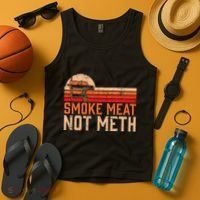 Smoke Meat Not Meth Brisket Bbq Grill Tank Top thumb 4