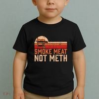 Smoke Meat Not Meth Brisket Bbq Grill Toddler T-Shirt thumb 2