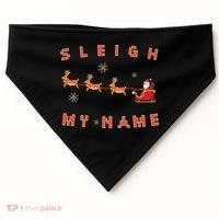 Sleigh My Name Christmas USA-Made Doggie Bandana thumb 0