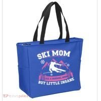 Ski Mom Not Normal Little Insane Skiers Skiing Gift Tote Bag thumb 2