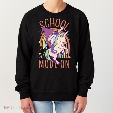 School Mode On Gnome Unicorn Rainbow Dab Women's Sweatshirt