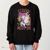 School Mode On Gnome Unicorn Rainbow Dab Women's Sweatshirt thumb 0