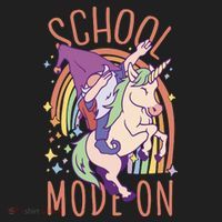 School Mode On Gnome Unicorn Rainbow Dab Women's Sweatshirt thumb 2