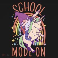 School Mode On Gnome Unicorn Rainbow Dab Backpack thumb 2