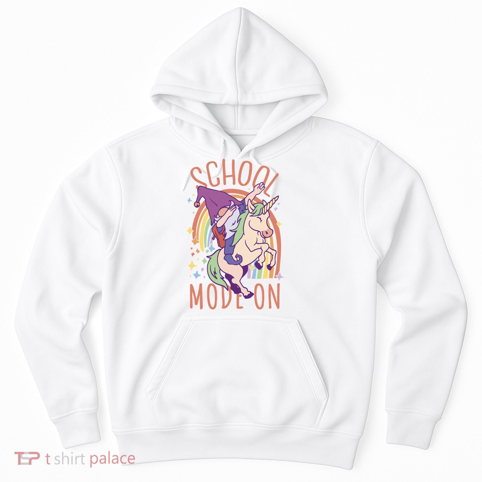 School Mode On Gnome Unicorn Rainbow Dab Hoodie