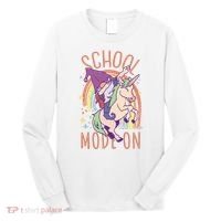 School Mode On Gnome Unicorn Rainbow Dab Long Sleeve Shirt thumb 0
