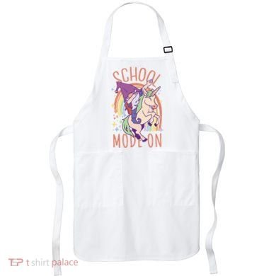 School Mode On Gnome Unicorn Rainbow Dab Apron