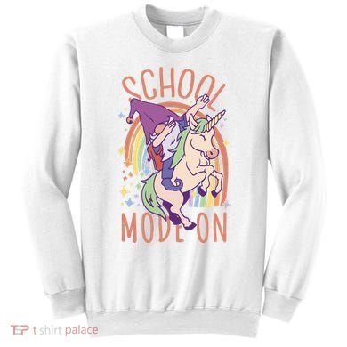 School Mode On Gnome Unicorn Rainbow Dab Sweatshirt