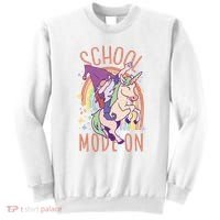School Mode On Gnome Unicorn Rainbow Dab Sweatshirt thumb 0