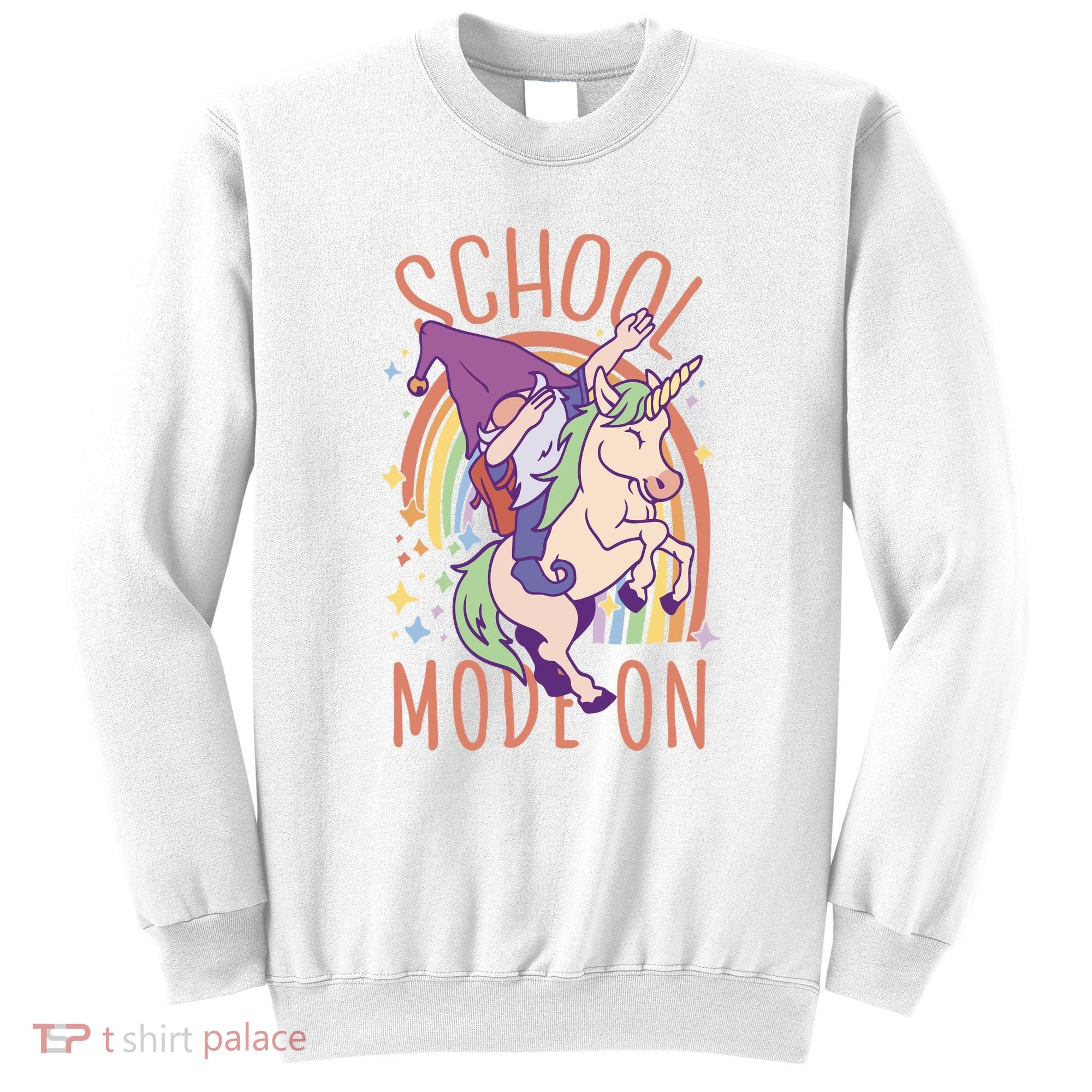 School Mode On Gnome Unicorn Rainbow Dab Sweatshirt