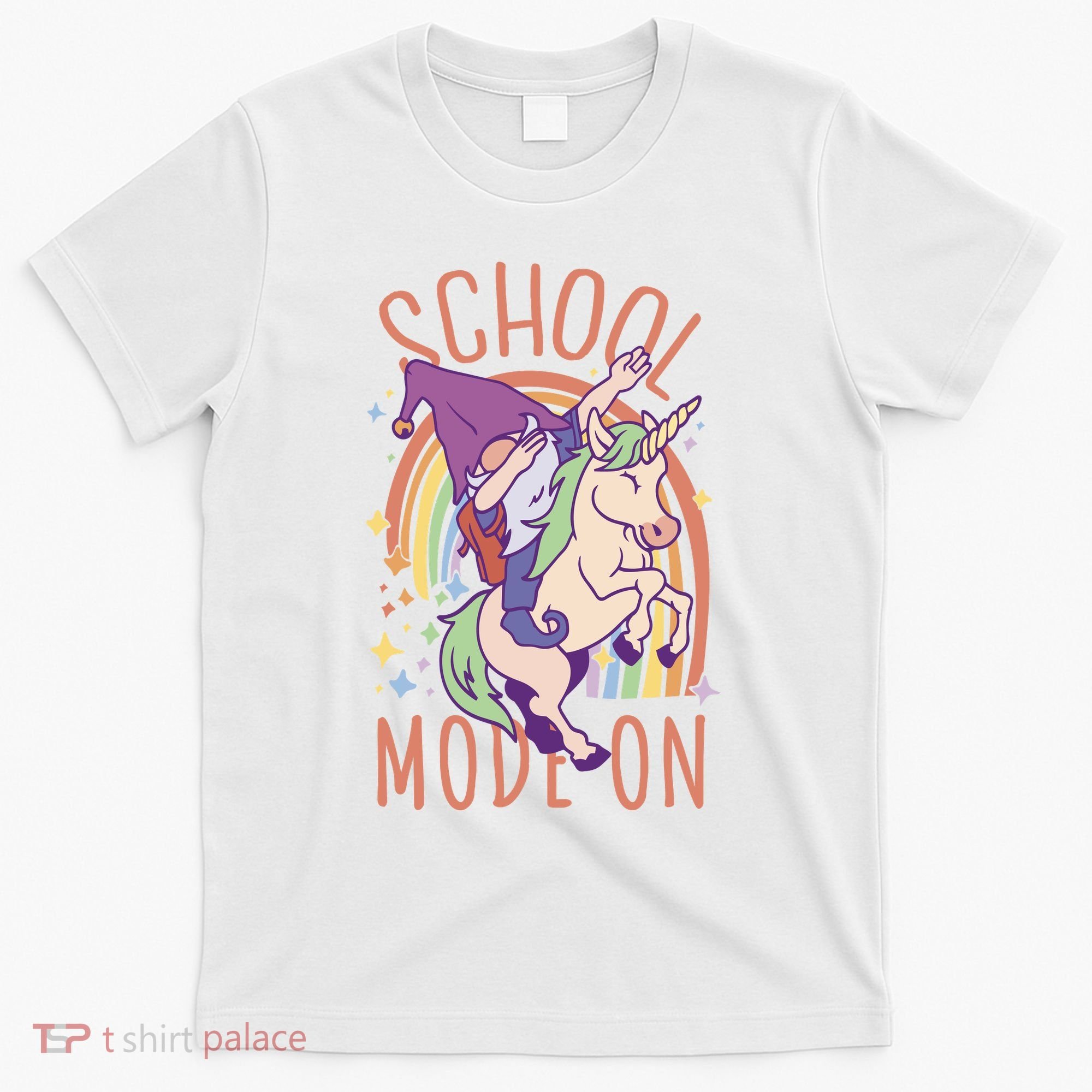 School Mode On Gnome Unicorn Rainbow Dab T-Shirt