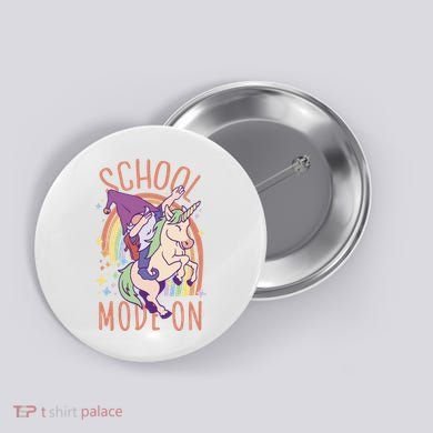 School Mode On Gnome Unicorn Rainbow Dab Button