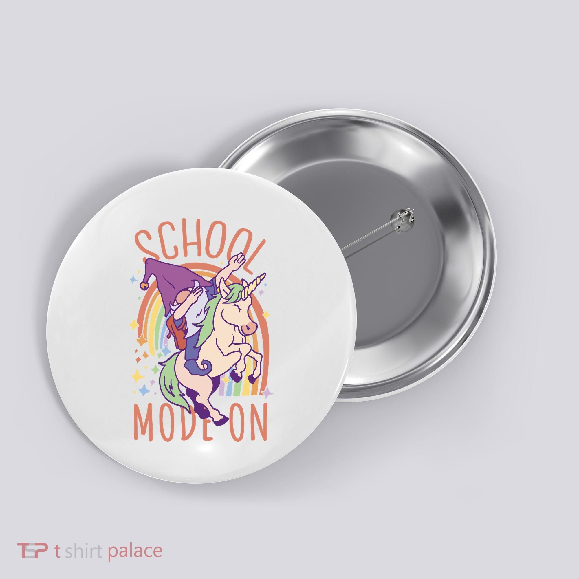 School Mode On Gnome Unicorn Rainbow Dab Button