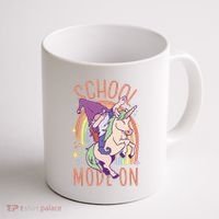 School Mode On Gnome Unicorn Rainbow Dab Coffee Mug thumb 1