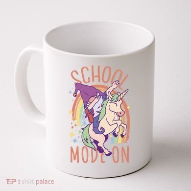 School Mode On Gnome Unicorn Rainbow Dab Coffee Mug
