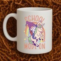 School Mode On Gnome Unicorn Rainbow Dab Coffee Mug thumb 2